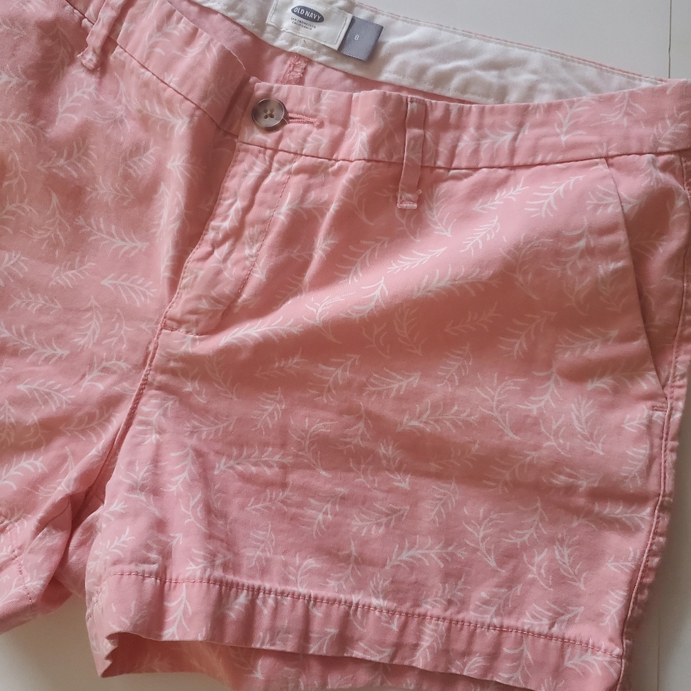Old Navy Pink Cotton Shorts | Floral Print | Summer Essential - Picture 3 of 9